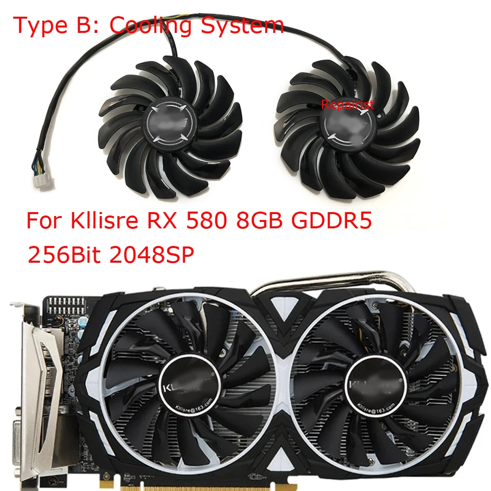 2 шт./комплект, кулер для граф – обзор и цена Rx 580 8Gb 2048Sp Gpu